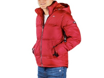Kurtka męska zimowa pikowana Tommy Jeans red