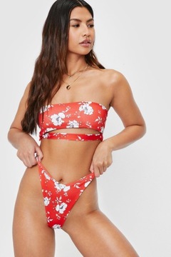 NASTY GAL ZSZ KOSTIUM KĄPIELOWY W KWIATKI S