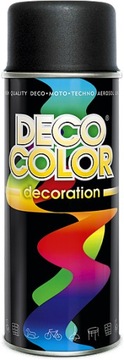 FARBA LAKIER SPRAY 400ml DECO COLOR Czarny mat