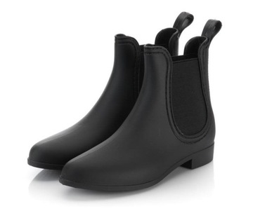 31 МАТОВЫЕ РЕЗИННЫЕ БОТИНКИ БОТИНКИ РЕЗИНОВЫЕ ЧЕРНЫЕ 41