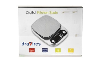 Точные кухонные весы DraVires 3 кг 0,1 г ЖК + наклейка