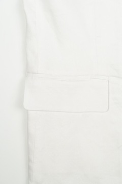 Женская льняная куртка Dunnes, длинная, белая куртка, пуговицы, S 36