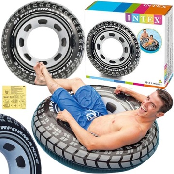 DMUCHANE KOŁO OPONA DO PŁYWANIA INTEX + GRATIS