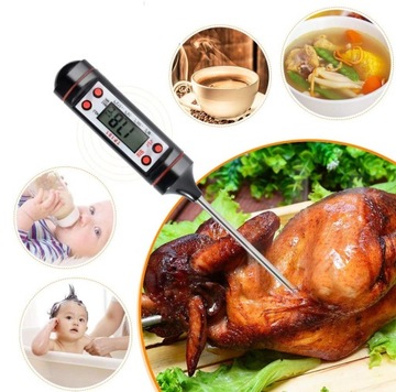 ЦИФРОВОЙ КУХОННЫЙ ТЕРМОМЕТР С ЗОНДОМ ДЛЯ МЯСА, ГРИЛЯ, ЖАРКИ, ЖК-дисплей