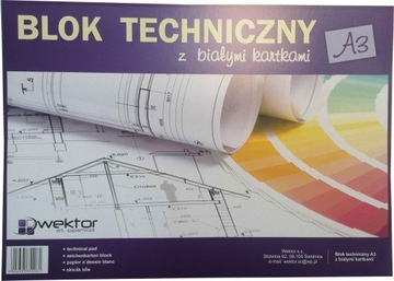 Blok Techniczny A3 Biały