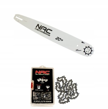 Цепь 20 дюймов + направляющая Nac Cst61
