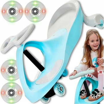 ГРАВИТАЦИОННАЯ АВТОКАТКА ДЛЯ ДЕТЕЙ TWISTER, РЕЗИНОВЫЕ, СВЕТЯЩИЕСЯ СВЕТОДИОДНЫЕ КОЛЕСА