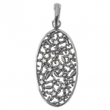 SREBRNY WISIOREK KWIATY PR. 925