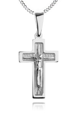 СЕРЕБРЯНЫЙ КРЕСТ С ИИСУСОМ P925 СЕРЕБРЯНЫЙ МУЖСКОЙ ЖЕНСКИЙ