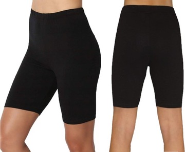 LEGGINSY DZIEWCZĘCE KOLARKI KRÓTKIE NA WF DO SZKOŁY CZARNE 134