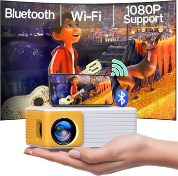 Мини-проектор для домашнего кинотеатра с Bluetooth и Wi-Fi.