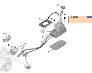 ТЯГИ КАССЕТА ПЕРЕКЛЮЧЕНИЯ ПЕРЕДАЧ CITROEN C5 III 407 OE 2400KH