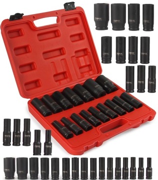 NASADKI UDAROWE 1/2'' ZESTAW NASADEK 10-32MM 16ELE