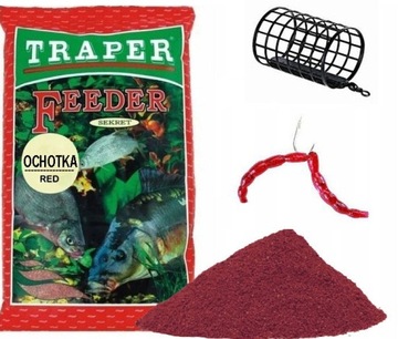 Zanęta Traper SEKRET RED CZERWONY FEEDER OCHOTKA 1kg WrocłaW