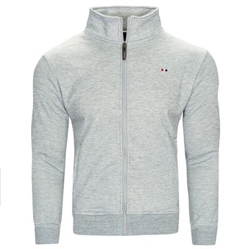 TM11 r. XXL GŁADKA ROZPINANA BLUZA ZE STÓJKĄ