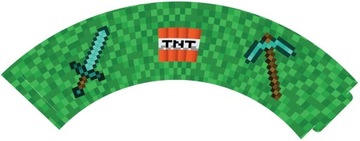 ЧАШКИ ДЛЯ МАФФИНОВ MINECRAFT УКРАШЕНИЯ 6 шт.