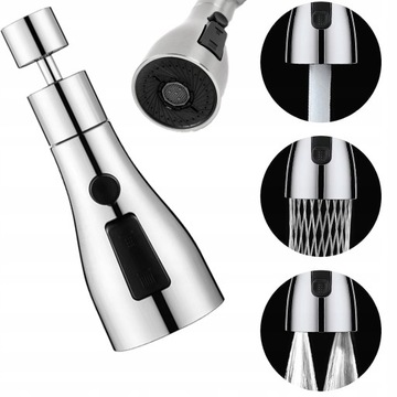 PRZEDŁUŻACZ KRANU KUCHENNEGO AERATOR PERLATOR 3 FUNKCJE