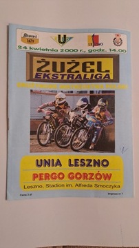 UNIA LESZNO - STAL GORZÓW WIELKOPOLSKI 24-04-2000 PROGRAM ŻUŻLOWY WYPEŁNION