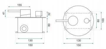 СМЕСИТЕЛЬ ДЛЯ ВАННЫ ОБЛИЦОВКА БЕТОННАЯ КОРОБКА LUNGO ХРОМ СЕРЕБРЯНЫЙ CLASSIC REA