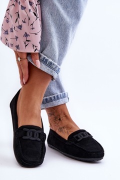 МОКАСИНЫ ЖЕНСКИЕ ЗАМШЕВЫЕ, ЧЕРНЫЕ 38