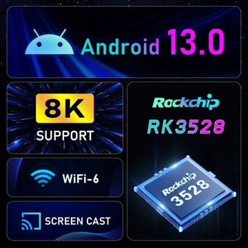 Прозрачный плеер ТВ-декодер 4K Android 13
