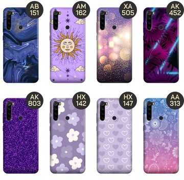 ЧЕХОЛ ДЛЯ XIAOMI REDMI ПРИМЕЧАНИЕ 8 ФИОЛЕТОВЫХ УЗОРОВ ФИОЛЕТОВЫХ ФОРМ ЧЕХОЛ