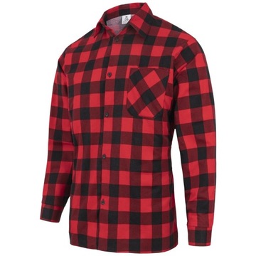 KOSZULA FLANELOWA robocza w kratkę 100% bawełna czerwona XXL 45-46