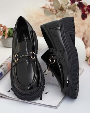 ЖЕНСКИЕ ЧЕРНЫЕ ОКРАШЕННЫЕ ЛОФЕРЫ OYRALL 39