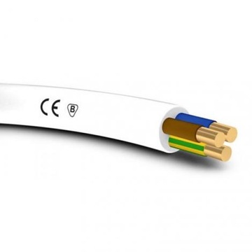 Przewód YDY 3x4 450/750V drut okrągły 1m