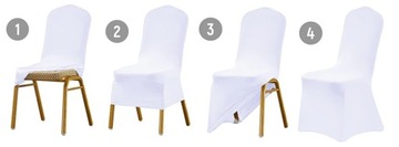 БЕЛЫЙ ЧЕХОЛ НА СВАДЕБНЫЙ БАНКЕТНЫЙ СТУЛ, ЭЛАСТИЧНЫЙ ЧЕХОЛ НА СВАДЕБНЫЙ БАНКЕТНЫЙ СТУЛ