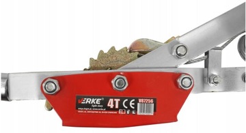 ЛЕБЕДКА РУЧНАЯ ТРОСОВАЯ 4Т 4000кг 2 КРЮКА