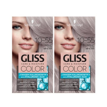 Gliss Color Farba do Włosów Popielaty Blond 10-55 x 2