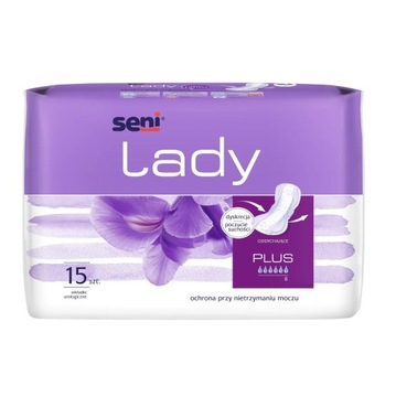 Wkładki urologiczne dla kobiet na noc Seni Lady Plus 15szt. 20,5x42cm