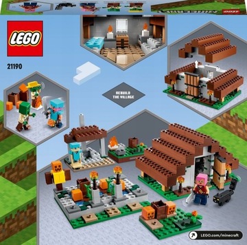LEGO MINECRAFT 21190 ЗАБРОШЕННАЯ ДЕРЕВНЯ ЗОМБИ, БЛОКИ