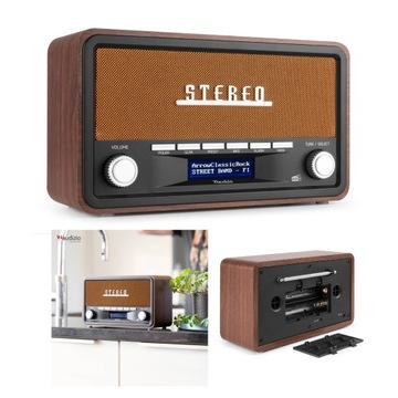 Radio retro domowe biurowe DAB+ FM- 50W