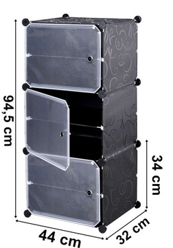 SZAFKA MODUŁOWA GARDEROBA REGAŁ NA BUTY OBUWIE 6 POZIOMÓW ORGANIZER STOJAK