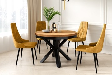 Стол промышленный круглый раздвижной LOFT 100/180
