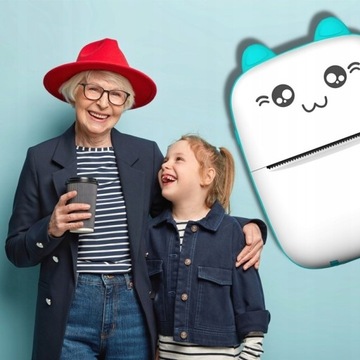 ПРИНТЕР СТИКЕРОВ ДЛЯ ФОТОГРАФИЙ DRUKUŚ Mini CAT в ПОДАРОК ​​+ БЕСПЛАТНЫЙ РУЛОН