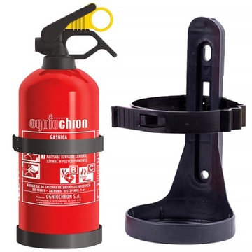 GAŚNICA SAMOCHODOWA PROSZKOWA OGNIOCHRON BC 1kg z wieszakiem