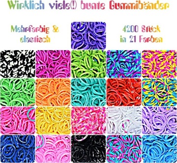 РЕЗИНКИ ДЛЯ ИЗГОТОВЛЕНИЯ БРАСЛЕТОВ БОЛЬШОЙ НАБОР XXL 4400 шт ПОДАРОК ​​ко Дню защиты детей