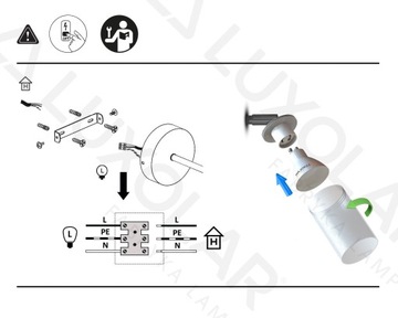 Lampa Ścienna Kinkiet Plafon Tuba Metal SPOT LED GU10 Róż Ruchoma Halogen