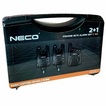 NECO C102 Черный сигнализатор поклевки с блоком управления 2+1 и футляром