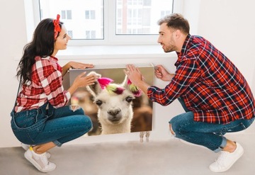 MAGNETYCZNA OSŁONA NA KALORYFER 60x60 LAMA FOTOTAPETA