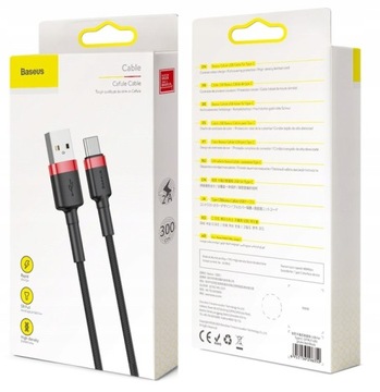 КАБЕЛЬ USB BASEUS STRONG В ПЛЕТЕКЕ USB-C TYPE-C БЫСТРАЯ ЗАРЯДКА 3.0 2A 3M