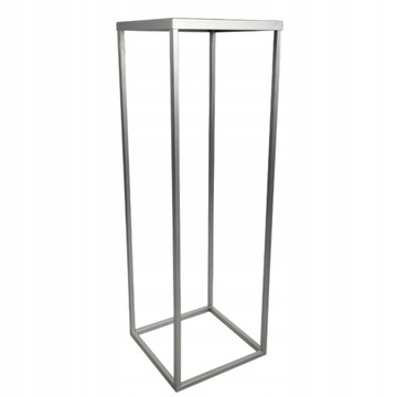 SIMPLE-12 Подставка для цветов 70см, металл, серебро, 1 ярус