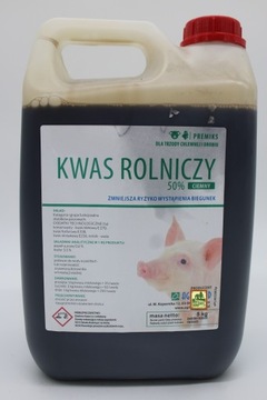 Kwas rolniczy, mlekowy CIEMNY zakwaszacz op. 5kg