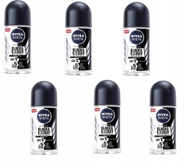 Antyperspirant męski NIVEA MEN Black White 6 szt.