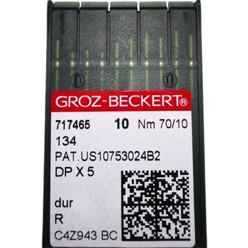 IGŁY DO MASZYN STĘBNÓWKA 135x5 DPx5 70/10 R 10SZT