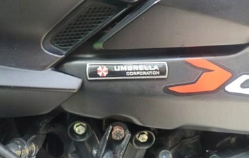 Эмблема корпорации Umbrella, металлическая наклейка на автомобиль