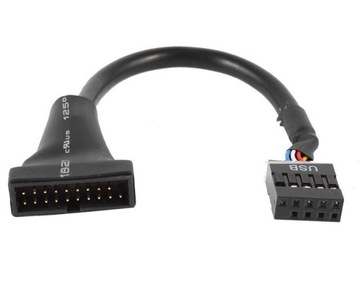 PRZEJŚCIÓWKA USB 2.0 9-pin do USB 3.0 19-pin 20cm